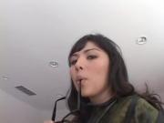 Big-Titted Slut Screws A Large Black Rod